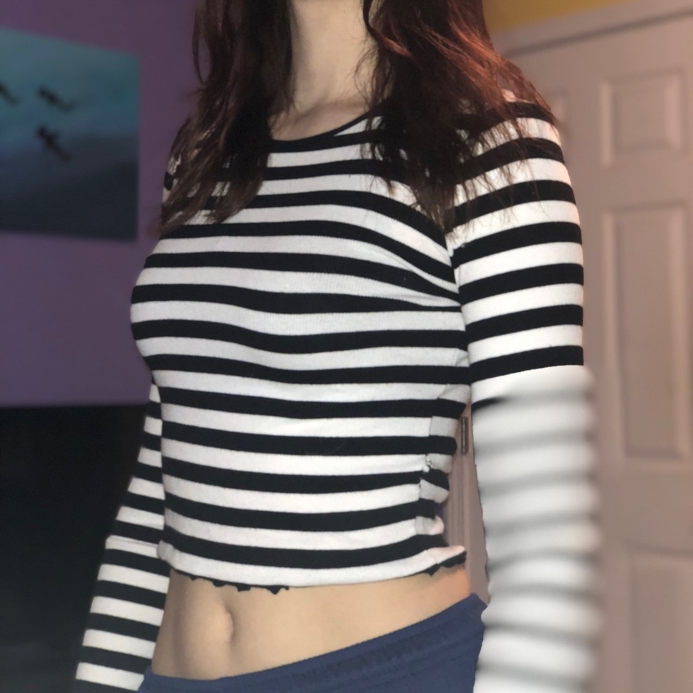 Forever 21 Striped Crop Top